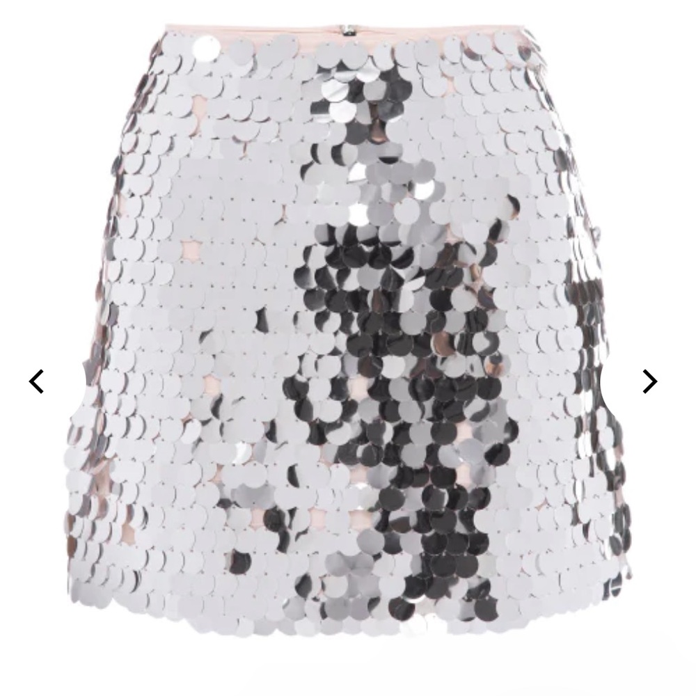 Le Superbe Silver Sequin Skirt - NWT
